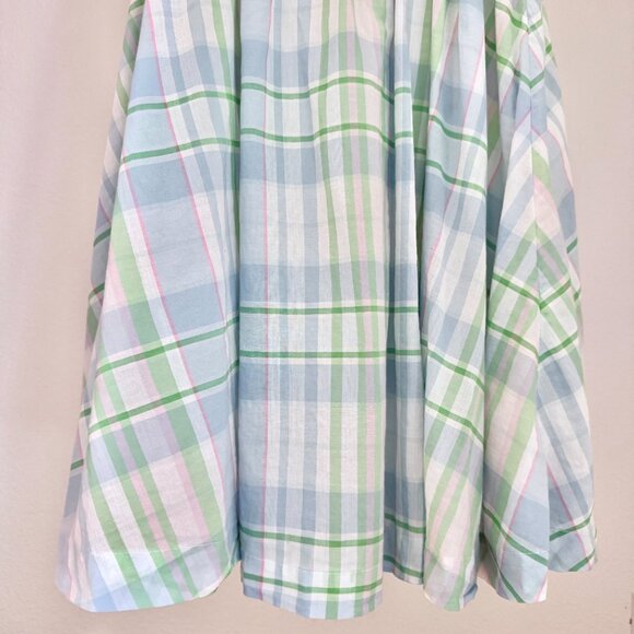 J.CREW CUTS GIRLS RUFFLE TRIM PASTEL PLAID FLOWY LIGHT WEIGHT DRESS LINED 10 - Picture 5 of 12